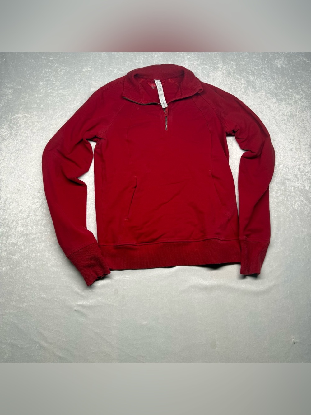 Lululemon Scuba Half Zip Hoodie in Dark Red, Stretch French Terry Fabric
